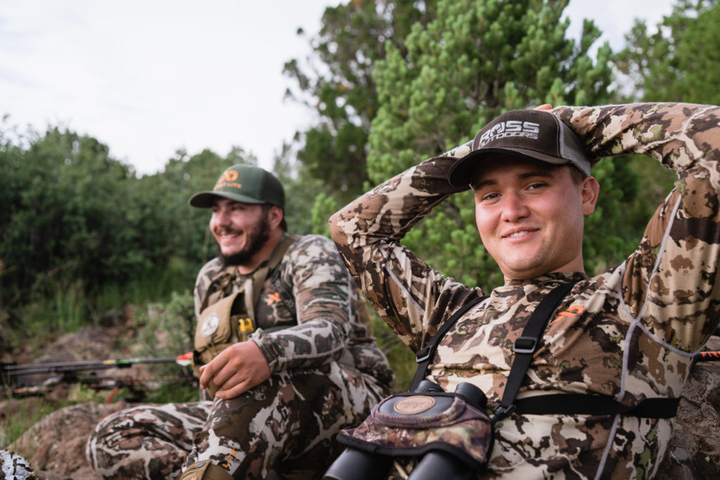 Cody and Jake passing the time on an Arizona Bear Hunt