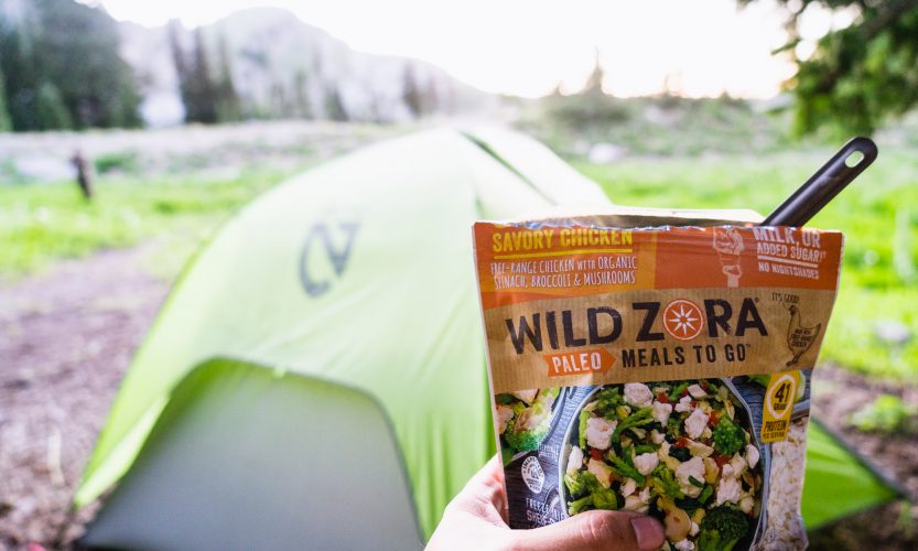 Paleo Diet Wild Zora meal in the backcountry of Utah