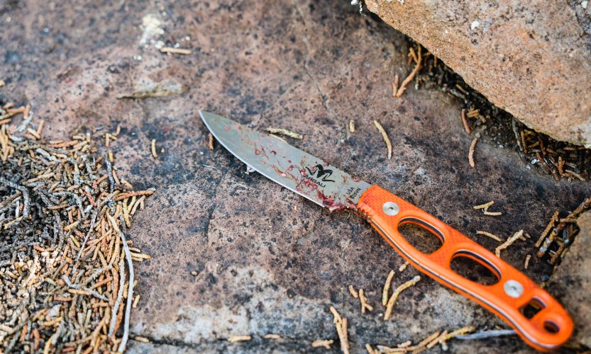Argali Carbon Knife on black bear hunt in AZ