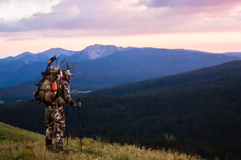 Josh from Dialed in Hunter packing out his backcountry mule deer with the Exo mountain gear k3 4800