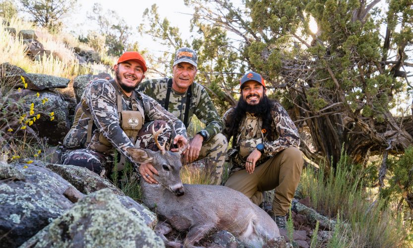 Josh's brother Jake and their Dad with Jake's first deer on a hunt in Arizona