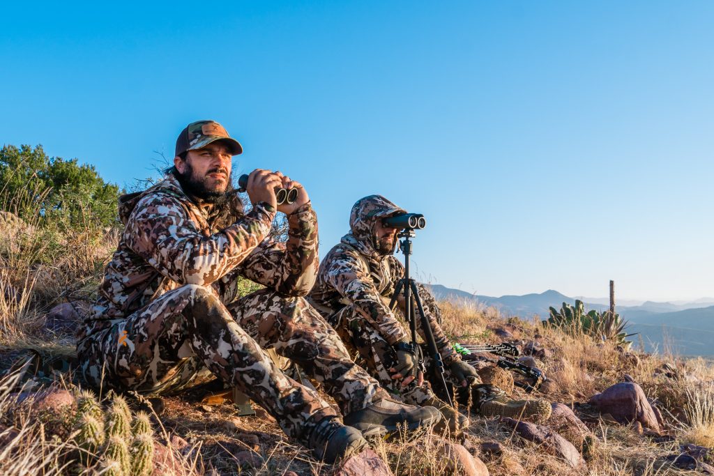 Josh from dialed in hunter on a late archery elk hunt in arizona