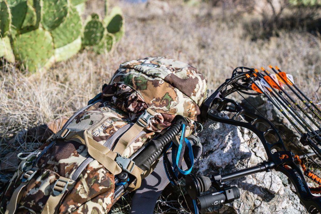 Exo Mountain Gear 1800 day pack on a javelina hunt in Arizona