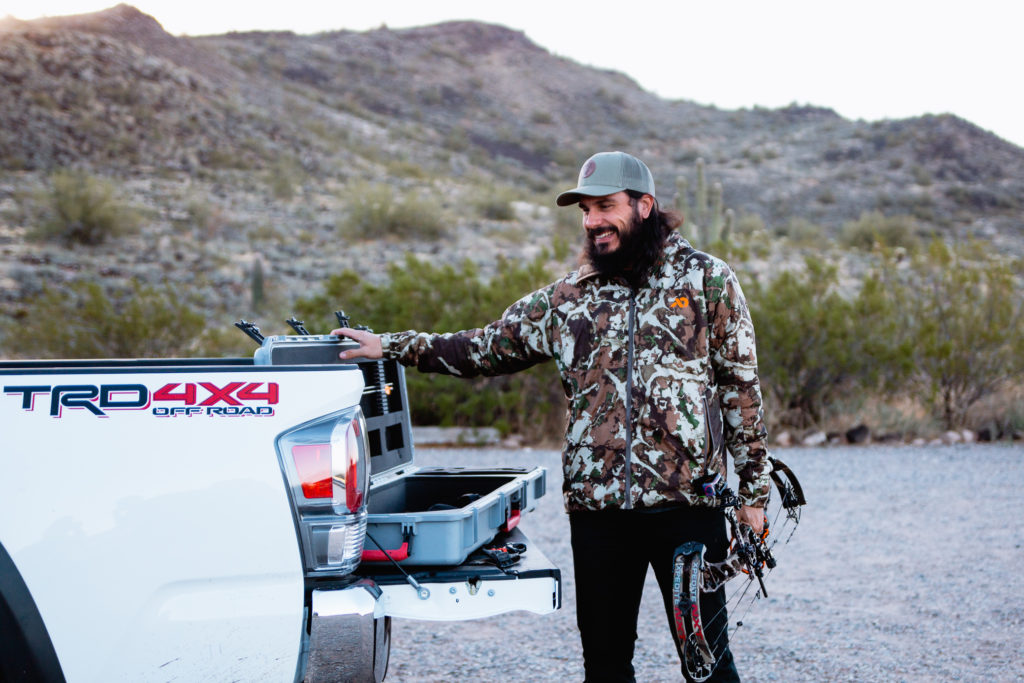 Josh Kirchner from Dialed in Hunter at the archery range in Arizona