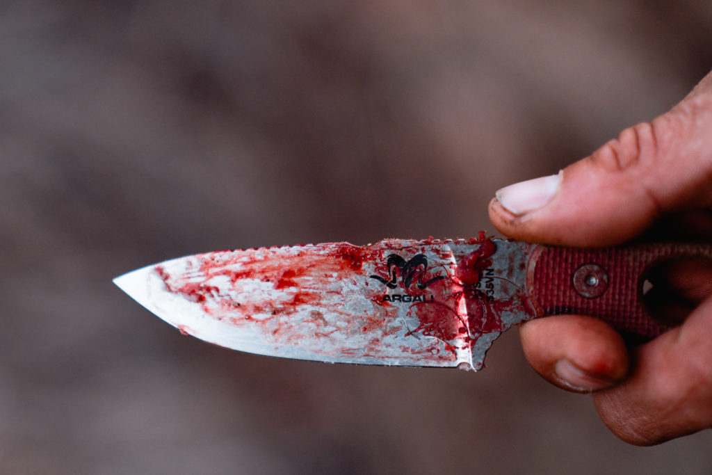 Argali Serac Knife from Josh's kill kit after processing a deer in Arizona
