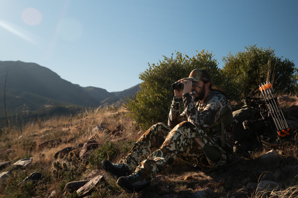 Josh Kirchner from Dialed in Hunter using the new corrugate foundry pant on a recent elk hunt in Arizona