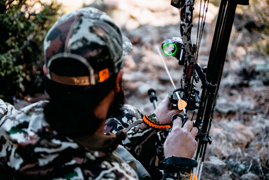 Josh Kirchner from Dialed in Hunter ambush hunting coues deer with his bow in Arizona