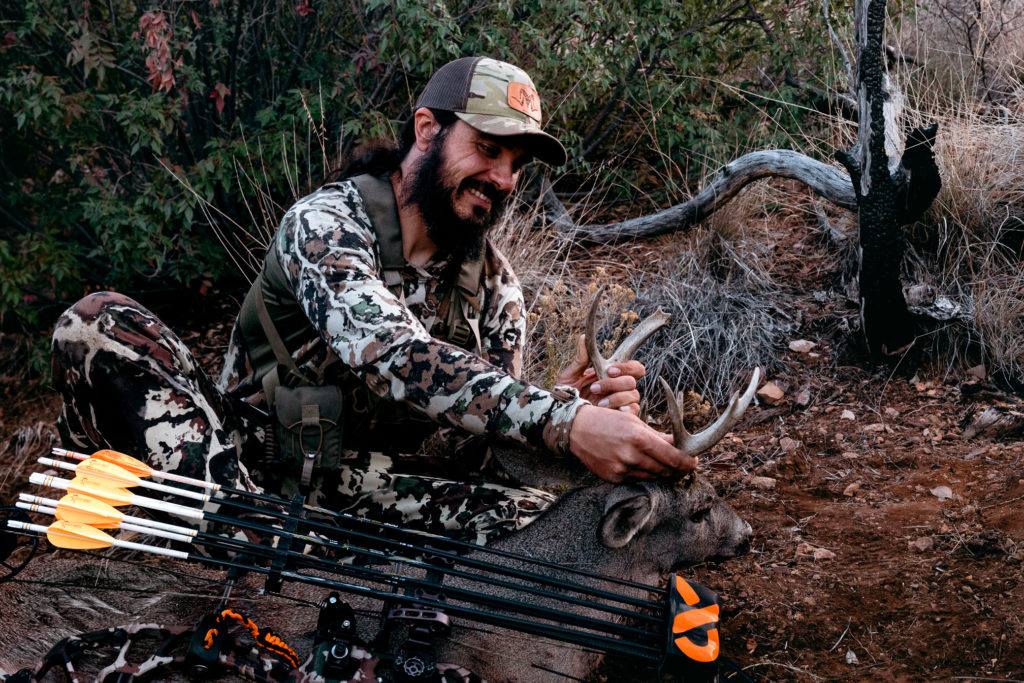 Josh Kirchner from Dialed in Hunter with a spot and stalk archery coues deer he took on a backpack hunt in Arizona