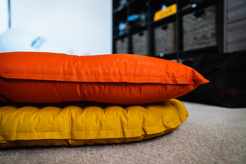 A comparison of different thicknesses in sleeping pads