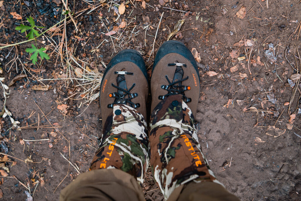 The Crispi Briksdals being worn on a scouting trip for an upcoming bow hunt
