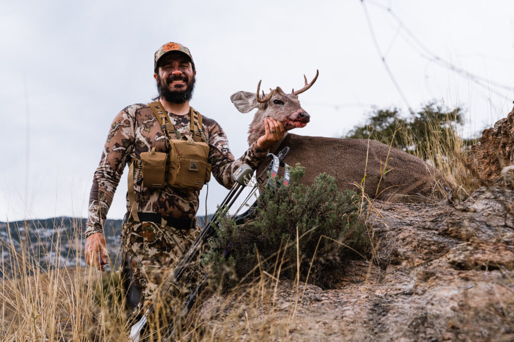 Josh Kirchner with his 2023 backcountry archery coues deer he took with the Method Archery ZMR Arrow