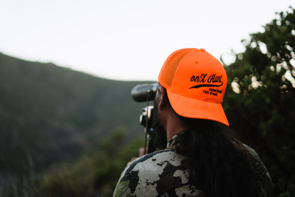 Josh Kirchner from Dialed in Hunter glassing for fall black bear in Arizona