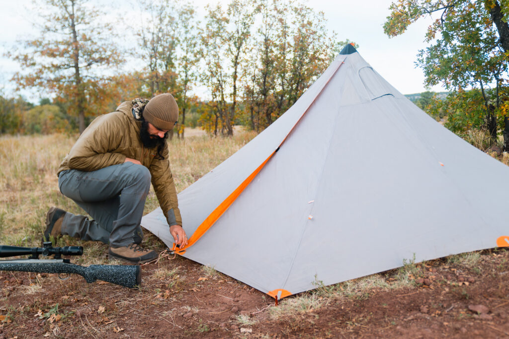 Black Ovis Terrace Pants on a fall deer hunt in Arizona