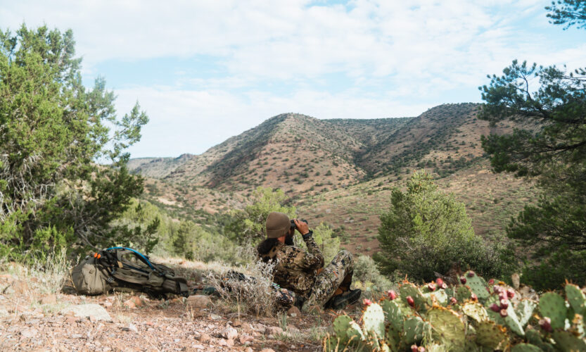 Josh Kirchner glassing for black bears in the high deserts of Arizona