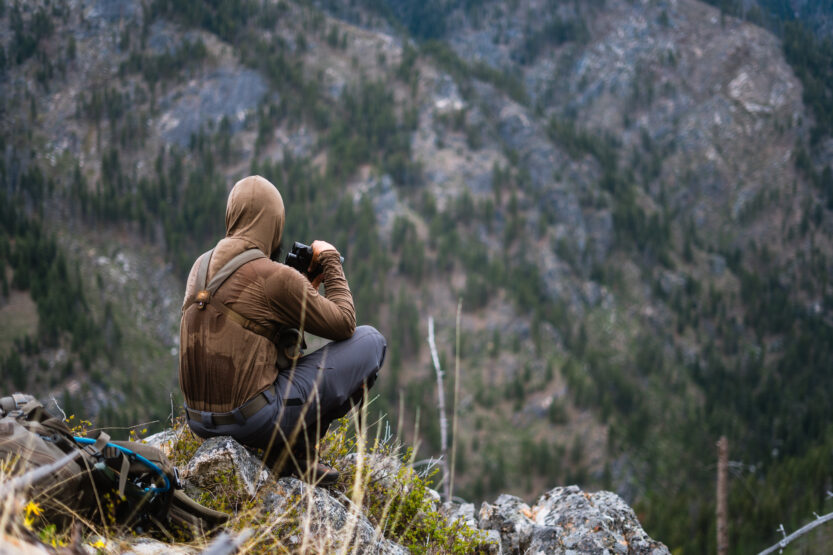 Josh Kirchner from Dialed in Hunter backpack hunting for black bears