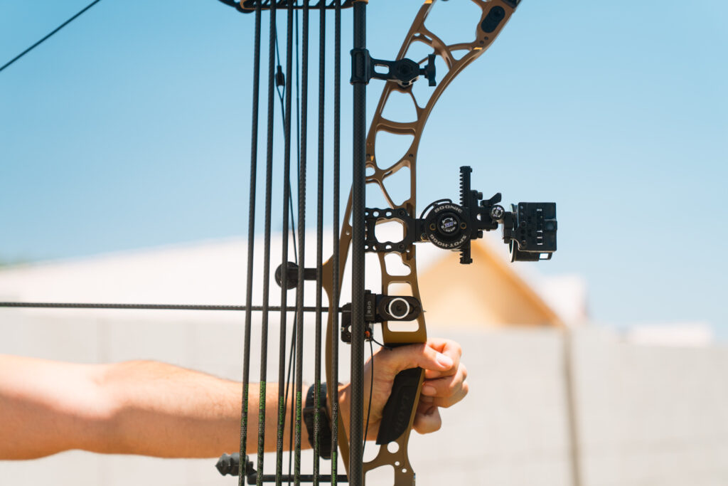 Spot Hogg Boonie bow sight being used by Josh Kirchner of Dialed in Hunter
