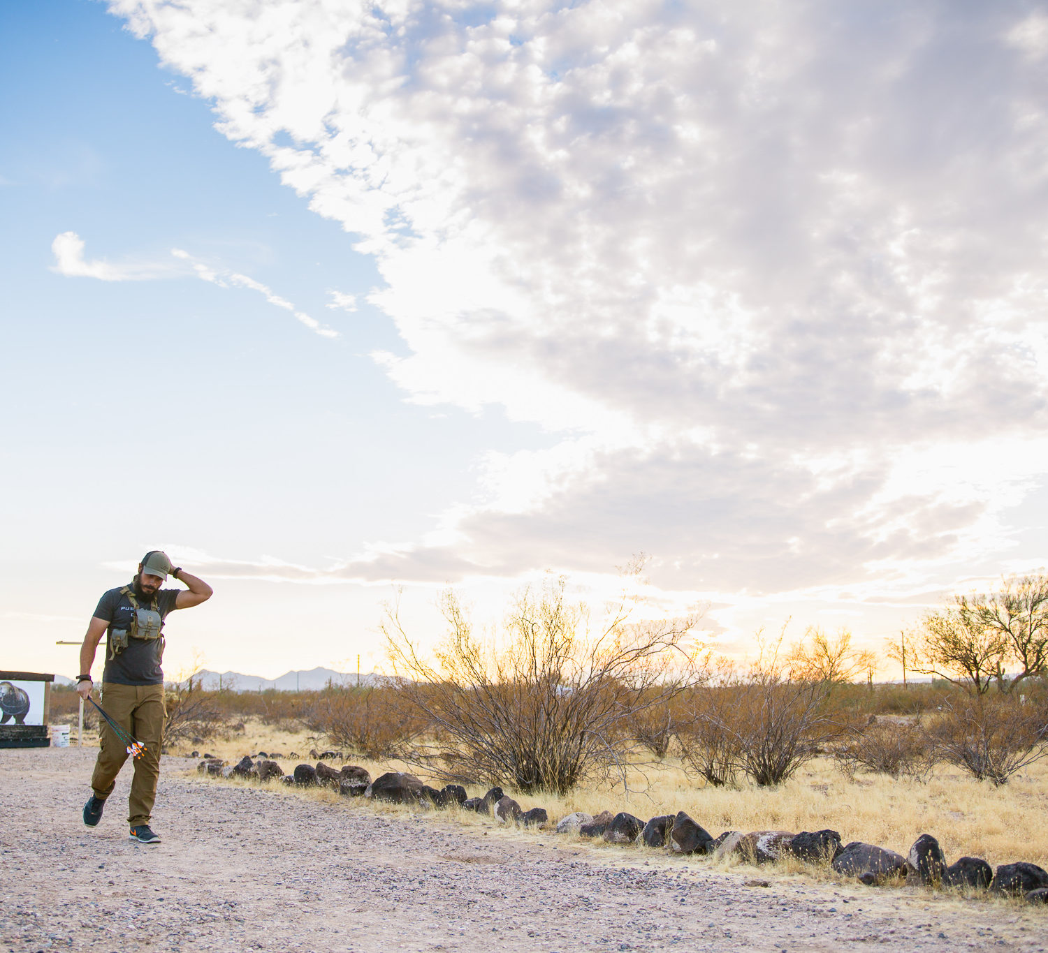 Dialed in Hunter at the range getting ready for bow season