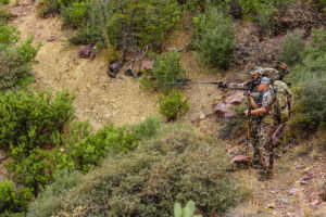 Josh of Dialed in Hunter on an archery spring bear hunt