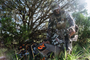 Josh from dialed in hunter with an archery coues buck in arizona