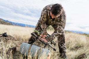 Josh's brother Jake loading up after a backcountry archery deer hunt in Arizona