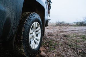 Josh from dialed in hunter's truck on an archery deer hunt in arizona