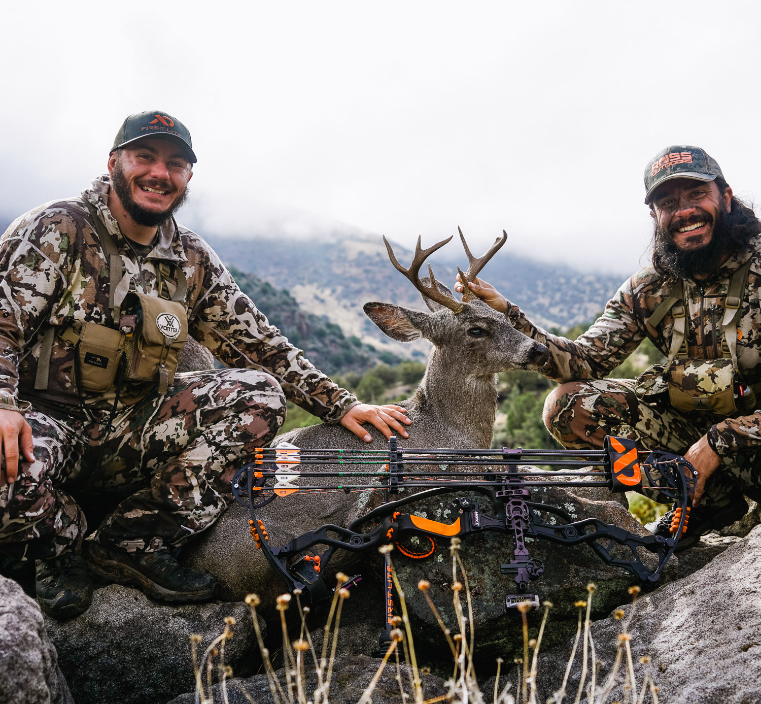 Josh from dialed in hunter and his brother Jake with Josh's 2019 archery coues buck in arizona