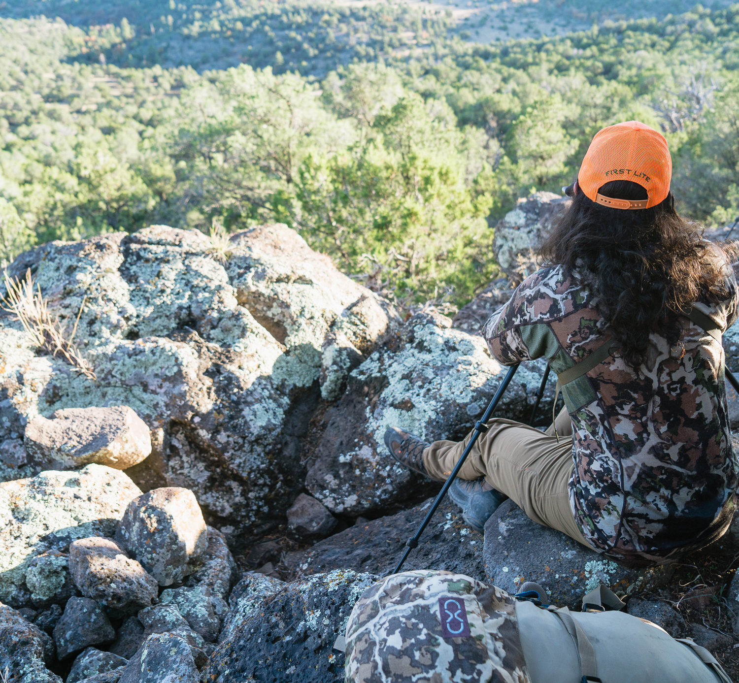 Josh from Dialed in Hunter glassing for deer in Arizona