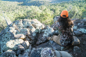 Josh from Dialed in Hunter glassing for deer in Arizona