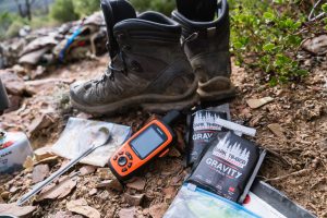 Josh from Dialed in Hunter eating clean on a backcountry bear hunt in Arizona