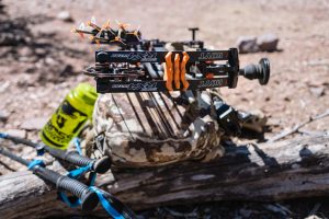 Josh from Dialed in Hunter's gear on a backcountry archery bear hunt in Arizona