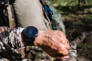Josh from Dialed in Hunter using his Garmin Fenix 5x Plus on a spring bear hunt in Arizona