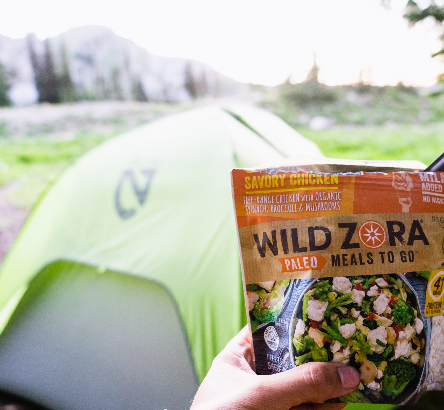 Paleo Diet Wild Zora meal in the backcountry of Utah