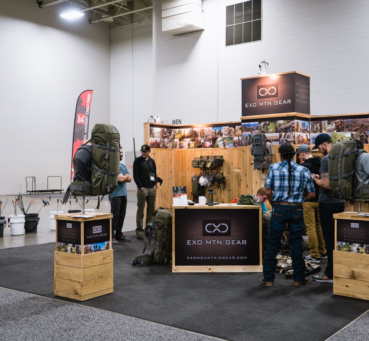 Exo Mountain Gear booth from the Western Hunting and Conservation Expo in Salt Lake City, Utah