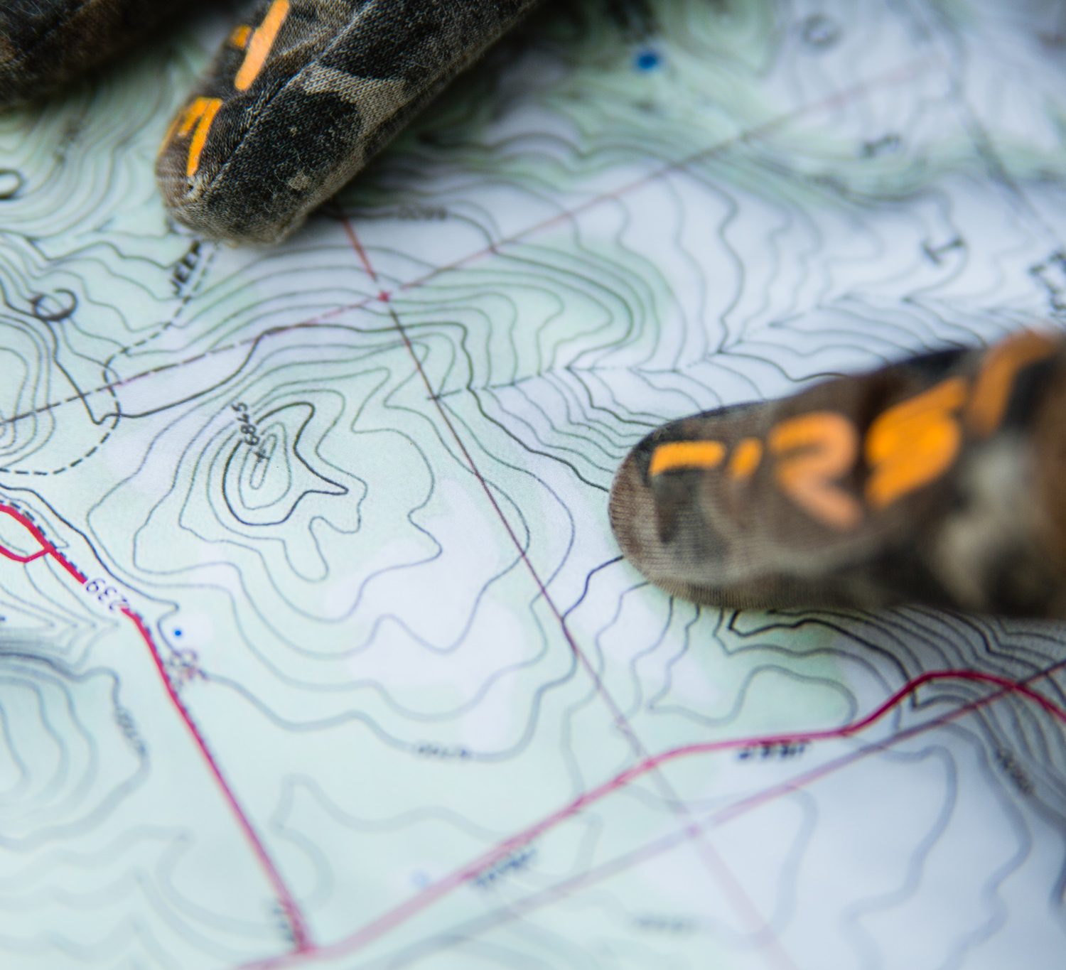 Josh from Dialed in Hunter using a Topographic map
