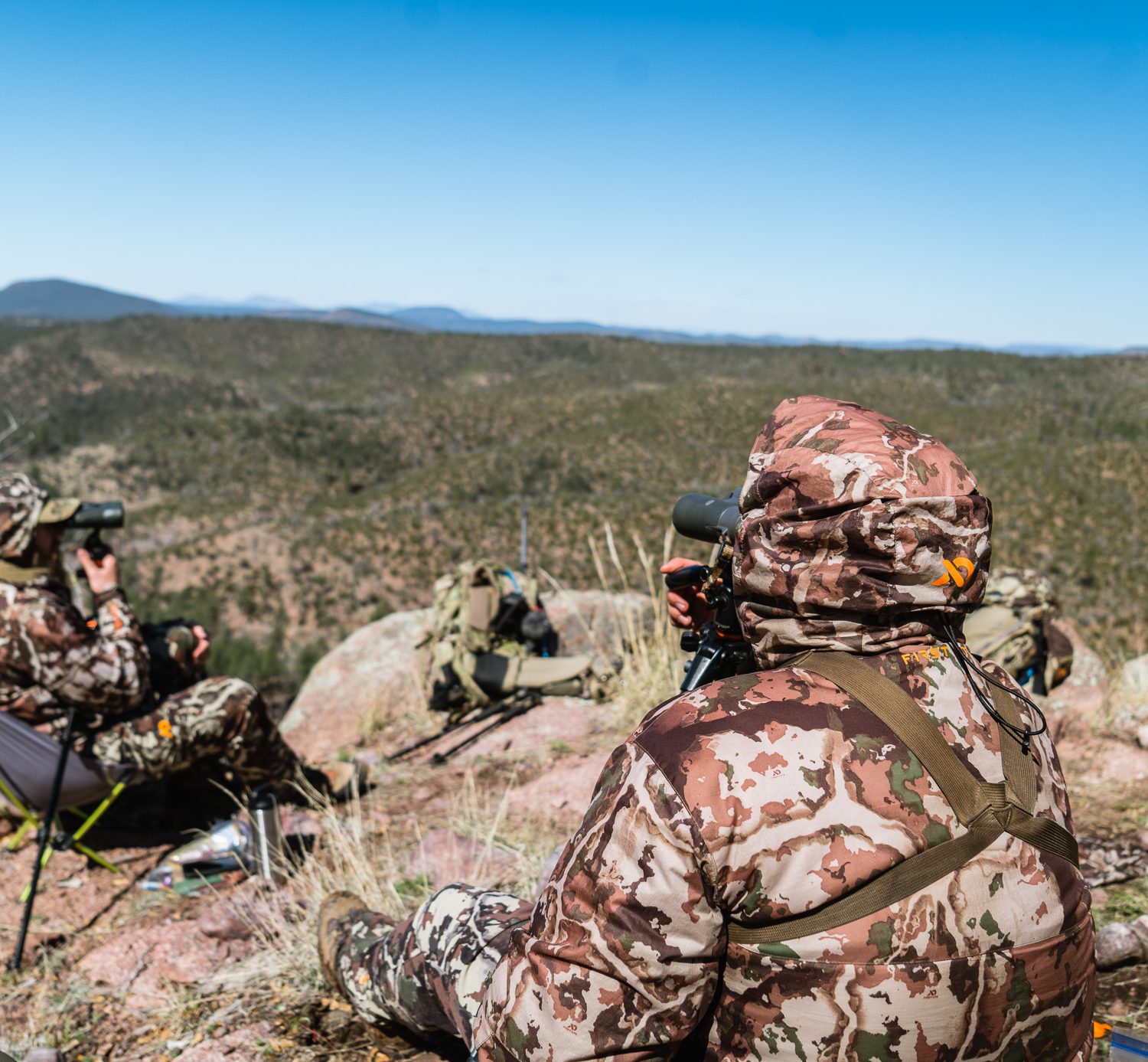 Jake Kirchner and Eric Voris glassing for spring black bear in Arizona