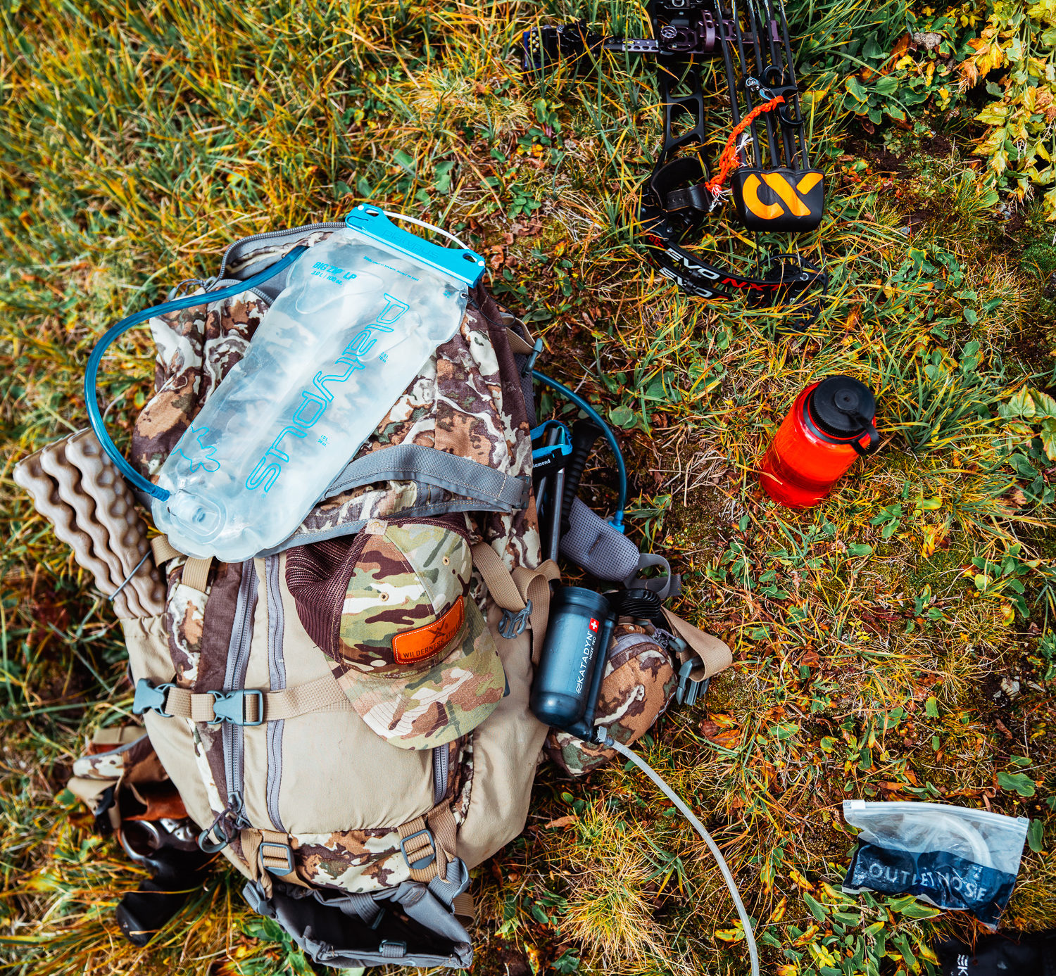 Water filter attachments for katadyn hiker pro on a backpack hunt in colorado