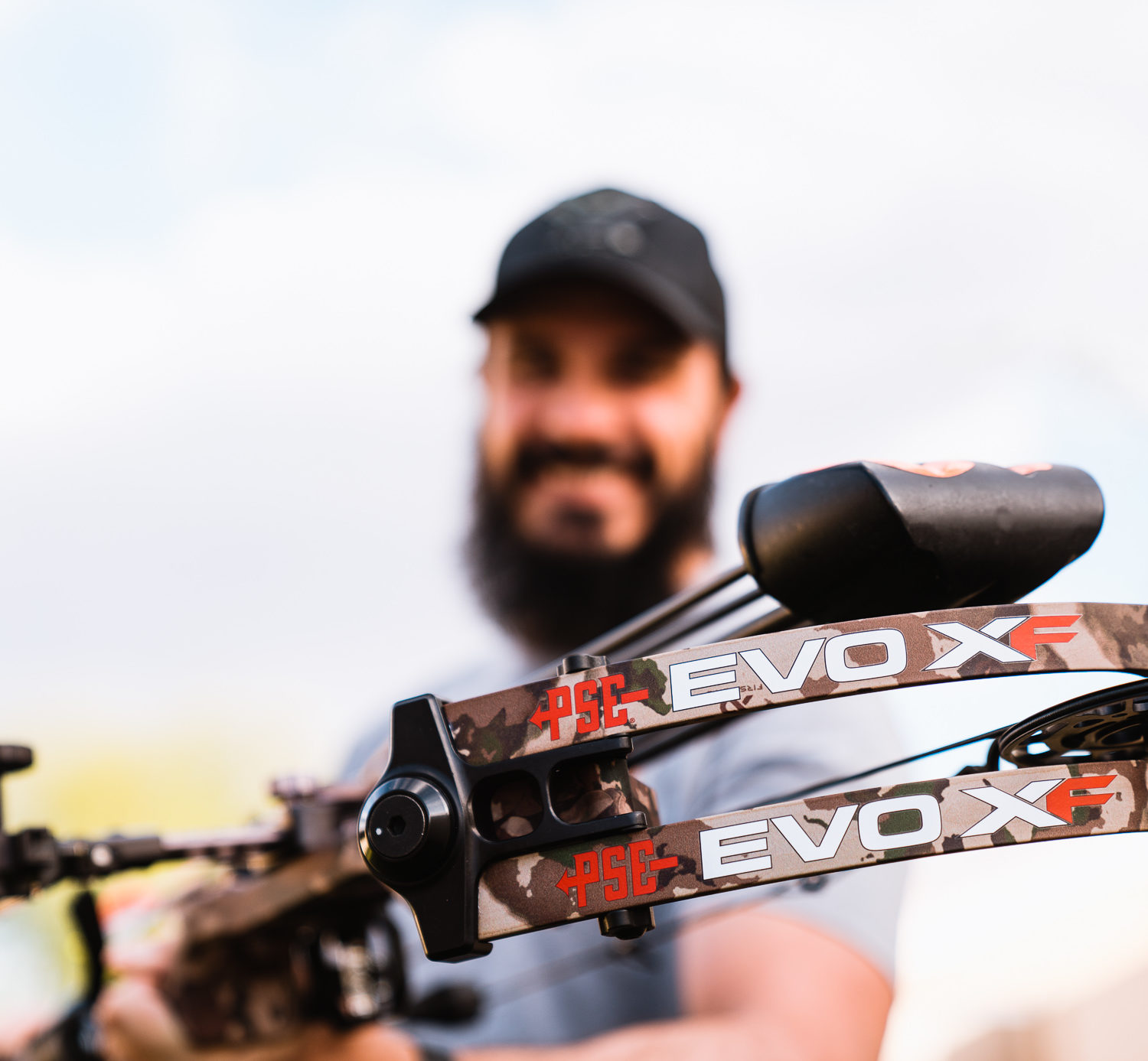 Josh Kirchner from Dialed in Hunter holding the PSE EVO XF 33 bow
