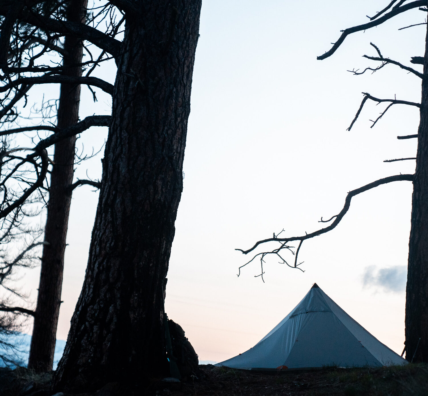 Argali Rincon 2p Tent set up in the Idaho backcountry on a spring bear hunt