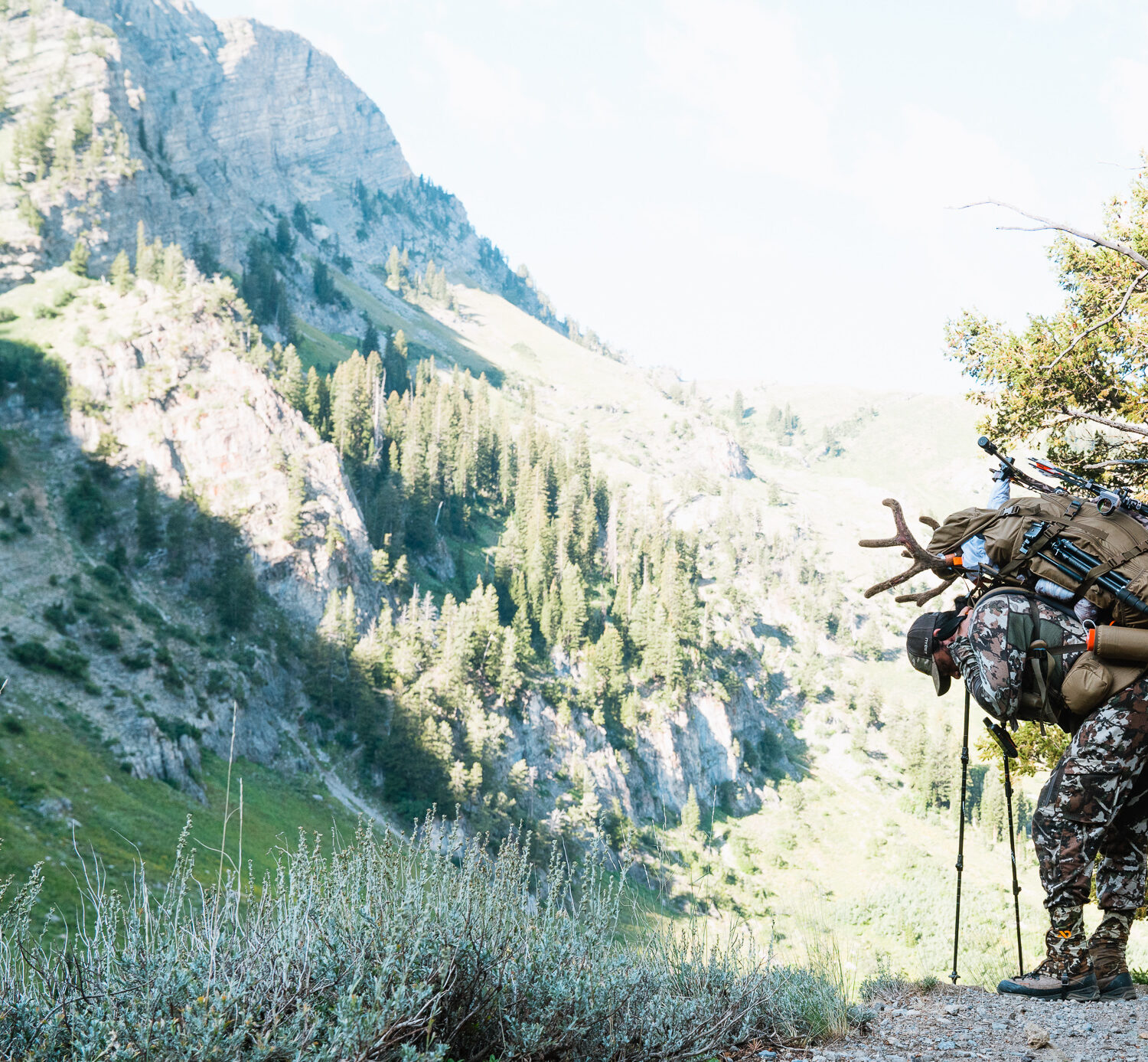 Josh Kirchner from Dialed in Hunter packing out a mule deer on his solo backcountry bowhunting trip to Utah