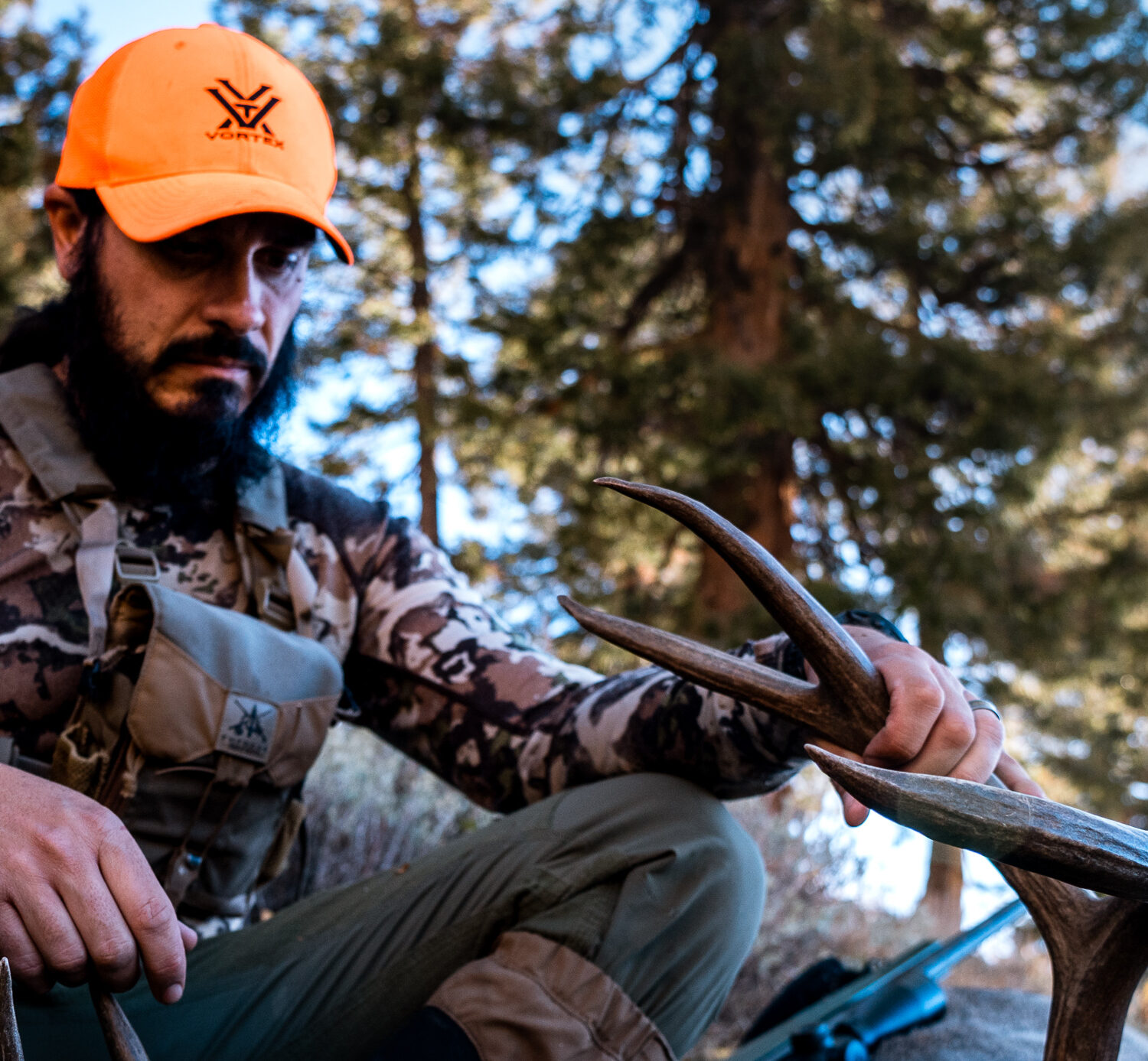 Josh Kirchner with a Mule Deer buck he harvested on a backpack hunt in Idaho
