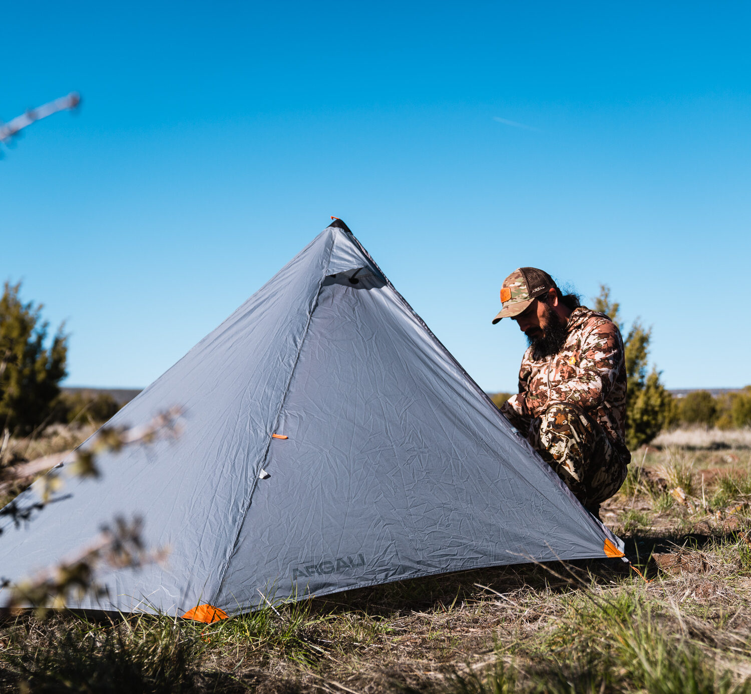 Josh Kirchner from Dialed in Hunter using the Argali Owyhee 1p tent