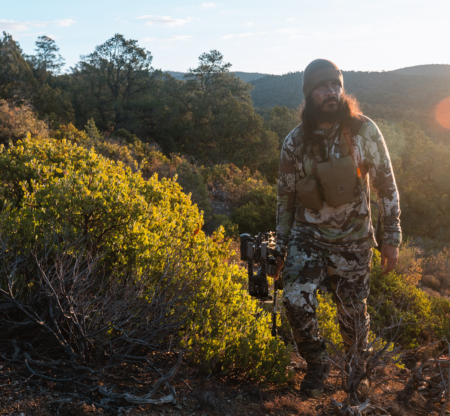 Josh Kirchner from Dialed in Hunter on a late archery elk hunt in Arizona