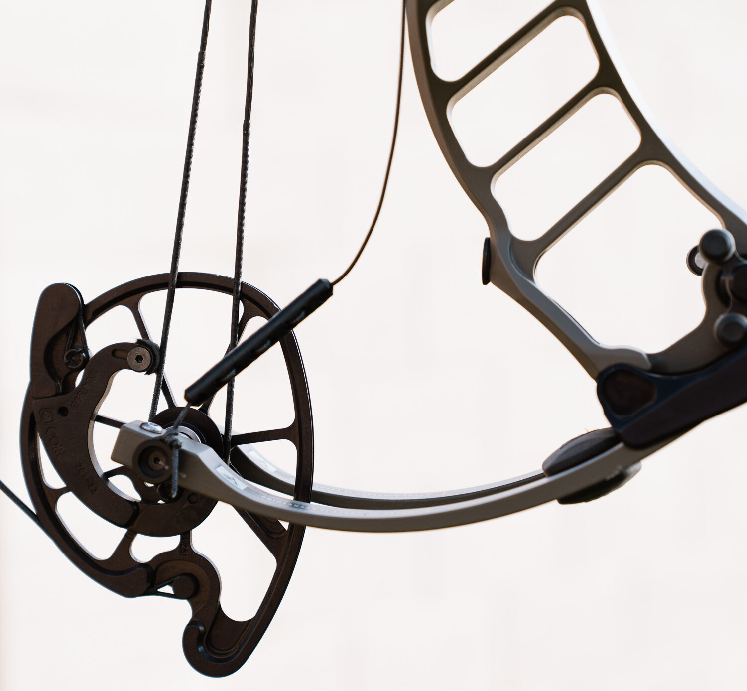 Cam of a compound bow being shot