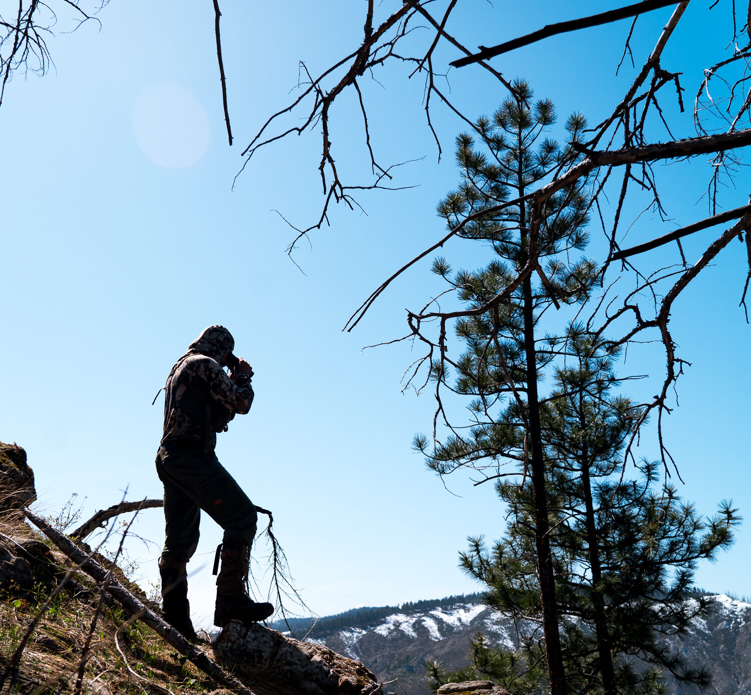 Josh Kirchner spring bear hunting in the Idaho backcountry