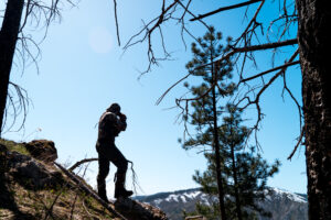 Josh Kirchner spring bear hunting in the Idaho backcountry