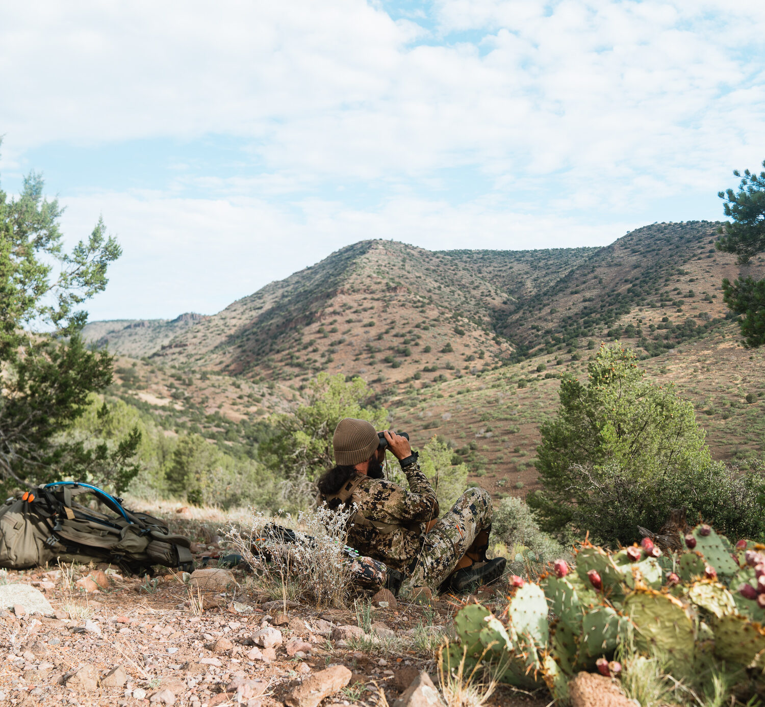Josh Kirchner glassing for black bears in the high deserts of Arizona