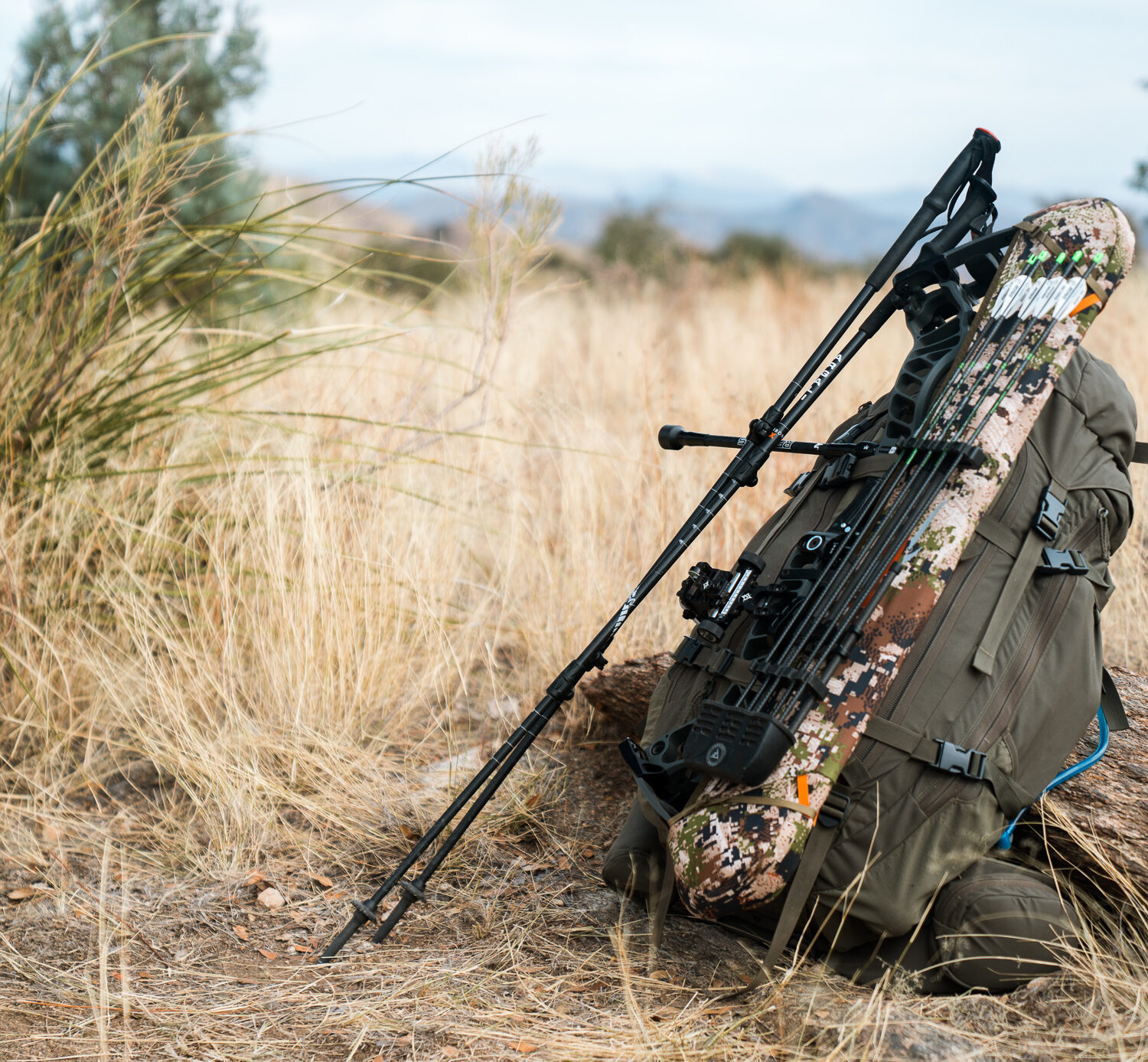 Ultralight backpack hunting is no easy feat. This pack is loaded and ready to go on a backpack hunt in Arizona.