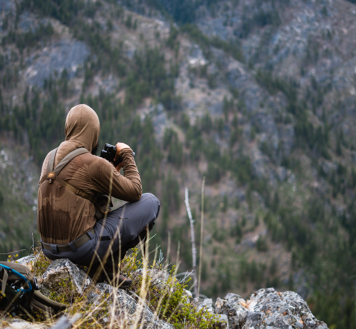 Josh Kirchner from Dialed in Hunter backpack hunting for black bears