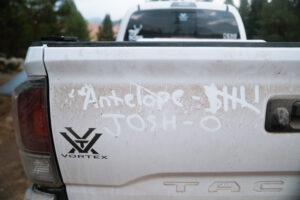 back of josh kirchner's truck in antelope camp
