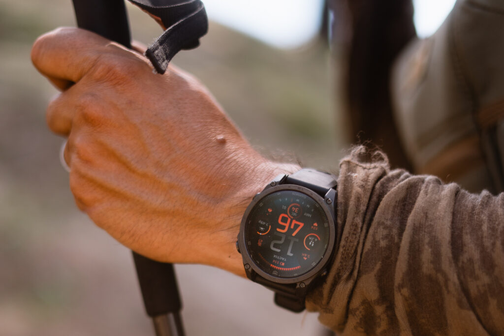 Garmin Tactix 8 watch on a backcountry bear hunt in Idaho